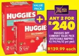 Shoprite Huggies dry comfort value pack disposable nappies offer