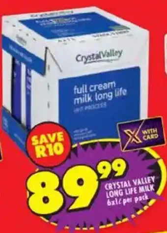 Shoprite Crystal valley long life milk offer