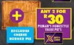Shoprite Pieman's homestyle value pie's offer