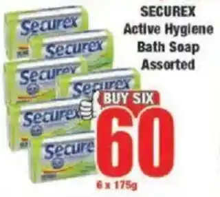 Boxer SECUREX Active Hygiene Bath Soap Assorted offer