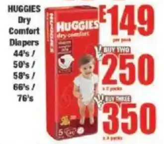 Boxer HUGGIES Dry Comfort Diapers offer