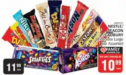 KitKat Cash and Carry NESTLE/ BEACON/ CADBURY Chocolate Large Bar Assorted offer