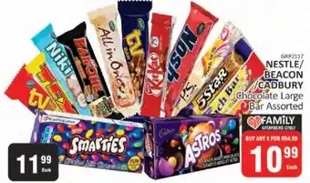 KitKat Cash and Carry NESTLE/ BEACON/ CADBURY Chocolate Large Bar Assorted offer
