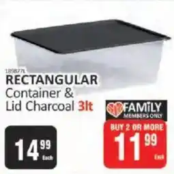 KitKat Cash and Carry RECTANGULAR Container & Lid Charcoal offer