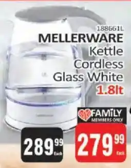 KitKat Cash and Carry Mellerware Kettle Cordless Glass White offer