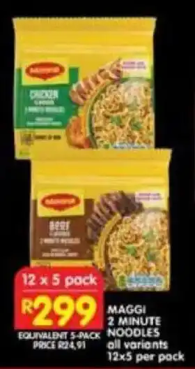 Shoprite Maggi 2 minute noodles offer