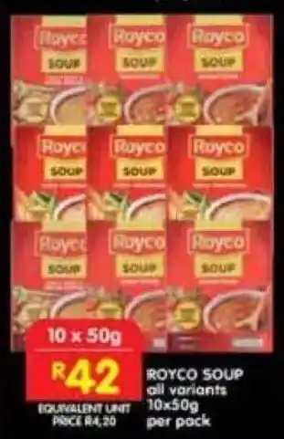 Shoprite Royco soup all variants offer