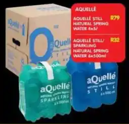 Shoprite Aquelle still/ sparkling natural spring water offer
