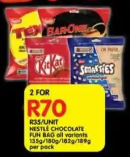 Shoprite Nestle chocolate fun bag offer