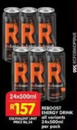 Shoprite Reboost energy drink offer