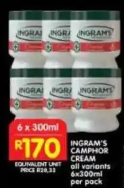 Shoprite Ingram's camphor cream offer