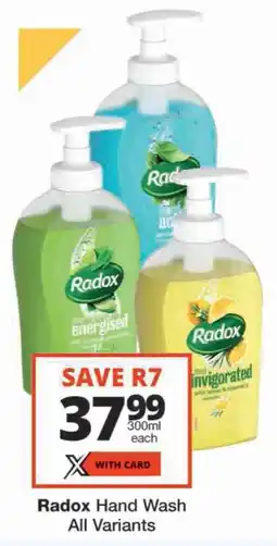 Checkers Radox Hand Wash All Variants offer