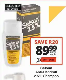 Checkers Selsun Anti-Dandruff 2.5% Shampoo offer