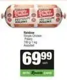 Spar Rainbow Simply Chicken Polony offer