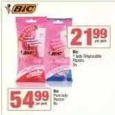 Spar Bic 1 lady Disposable Razors 5s offer