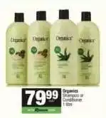 Spar Organics Shampoo or Conditioner offer
