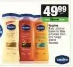 Spar Vaseline Body Lotion or Cream offer