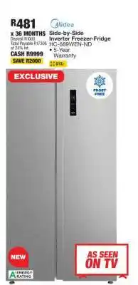 OK Furniture Midea Side-by-Side Inverter Freezer-Fridge HC-689WEN-ND offer