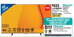 OK Furniture Hisense 4K Smart LED TV 70A6G offer