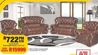 OK Furniture 4-Piece Trojan Lounge Suite offer