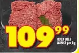 Shoprite BULK BEEF MINCE per kg offer