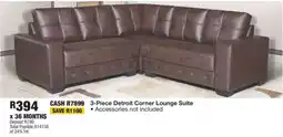 OK Furniture 3-Piece Detroit Corner Lounge Suite offer