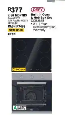 OK Furniture DEFY Built-In Oven & Hob Box Set DCB866E offer