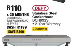 OK Furniture DEFY Stainless Steel Cookerhood offer