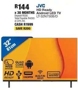 OK Furniture JVC HD Ready Android LED TV LT-32N750B/D offer