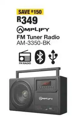 OK Furniture Amplify FM Tuner Radio AM-3350-BK offer
