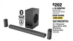 OK Furniture SKYWORTH 5.1-Channel Soundbar with Wireless Subwoofer SS586 offer