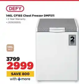 HiFi Corp DEFY 146L CF185 Chest Freezer DMF511 offer