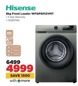 HiFi Corp Hisense 8kg Front Loader WFQP8012VMT offer