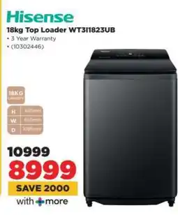 HiFi Corp Hisense 18kg Top Loader WT311823UB offer