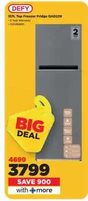 HiFi Corp DEFY 157L Top Freezer Fridge DAD239 offer