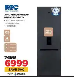 HiFi Corp 314L Fridge Freezer KBF6352GRWD offer