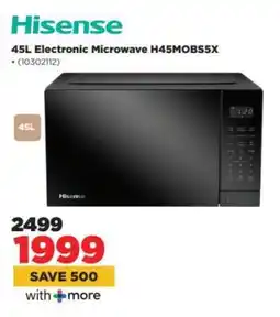 HiFi Corp Hisense 45L Electronic Microwave H45MOBS5X offer