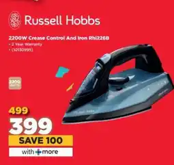 HiFi Corp Russell Hobbs 2200W Crease Control And Iron Rhi226B offer