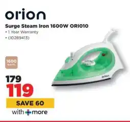 HiFi Corp orion Surge Steam Iron 1600W ORI010 offer