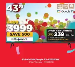 HiFi Corp 43-inch FHD Google TV-43E5500H offer