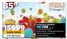 HiFi Corp 85'' Ultra HD TV with Google TV offer