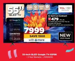 HiFi Corp 55-Inch QLED Google TV-55P8K offer