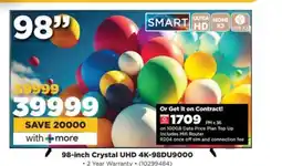 HiFi Corp 98-inch Crystal UHD 4K-98DU9000 offer