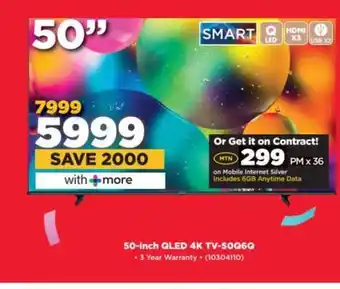 HiFi Corp 50-inch QLED 4K TV-50Q6G offer