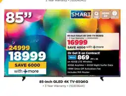 HiFi Corp 85-inch Smart 4K UHD TV-85A6G offer
