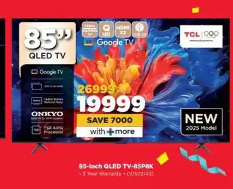 HiFi Corp 85-Inch QLED TV-85P8K offer