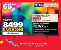 HiFi Corp 65-inch Smart 4K UHD TV-65A6Q offer