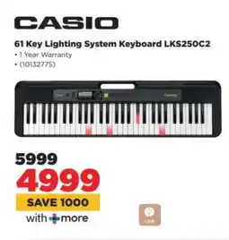 HiFi Corp Casio 61 Key Lighting System Keyboard LKS250C2 offer