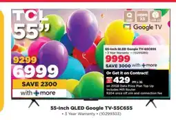 HiFi Corp 55-Inch QLED Google TV-55C655 offer