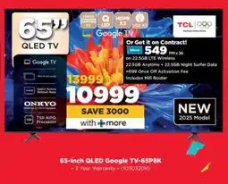 HiFi Corp 65-Inch QLED Google TV-65P8K offer
